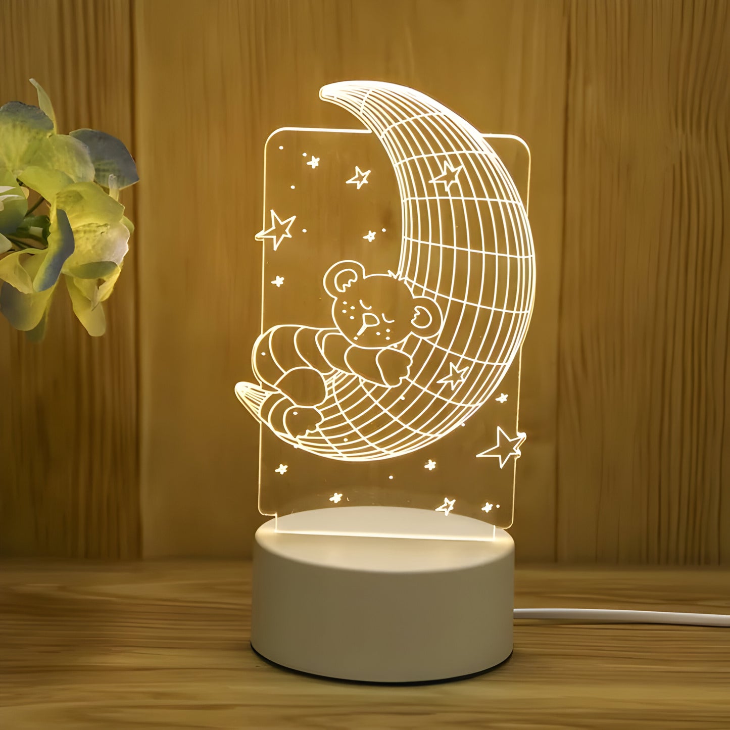 Lámpara de noche acrílica 3D