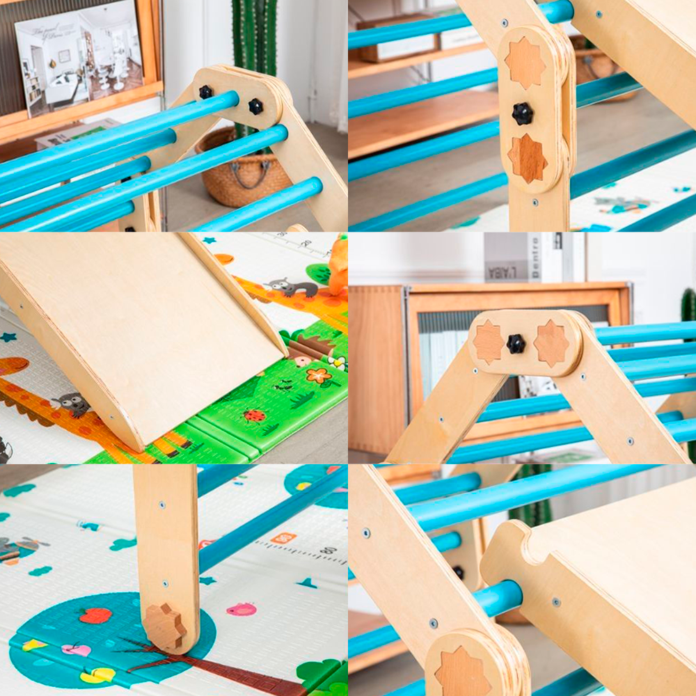 Juego de Escalada de Madera Americano para niños con 12 modos de escalador