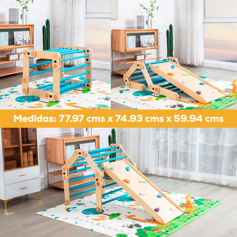Juego de Escalada de Madera Americano para niños con 12 modos de escalador