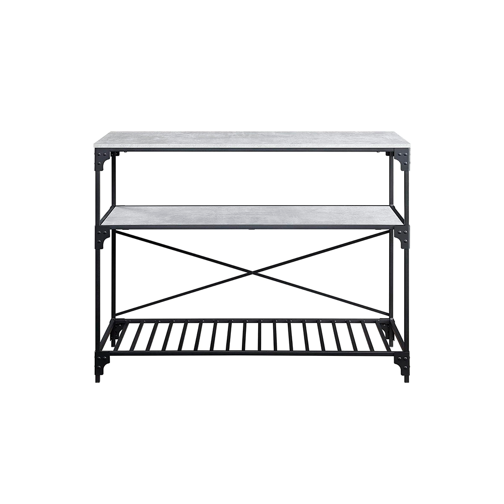 Isla de cocina Americana marca Acme Furniture modelo Jakob en Negro y Concreto