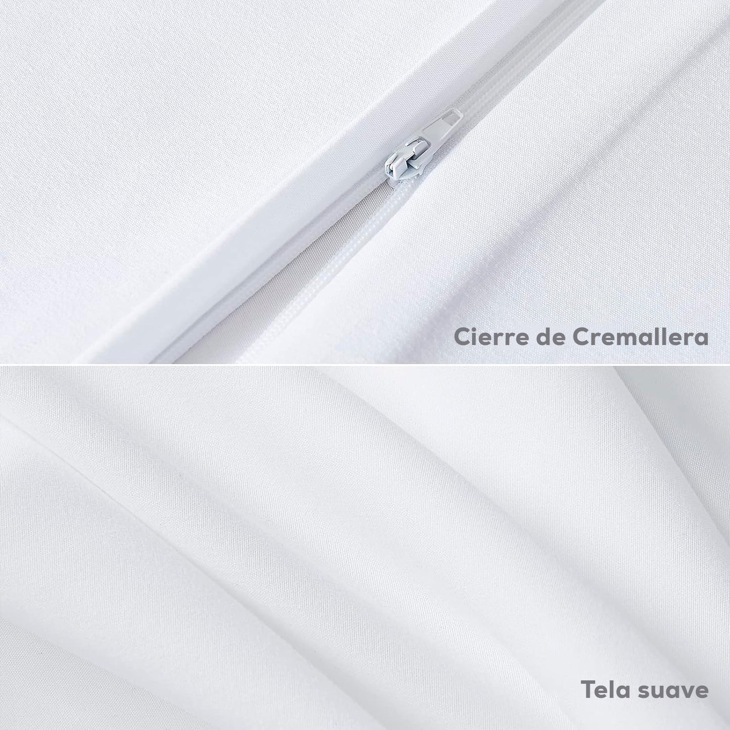 Juego de fundas cubre plumón Americanas marca Lifewit Queen en Blanco