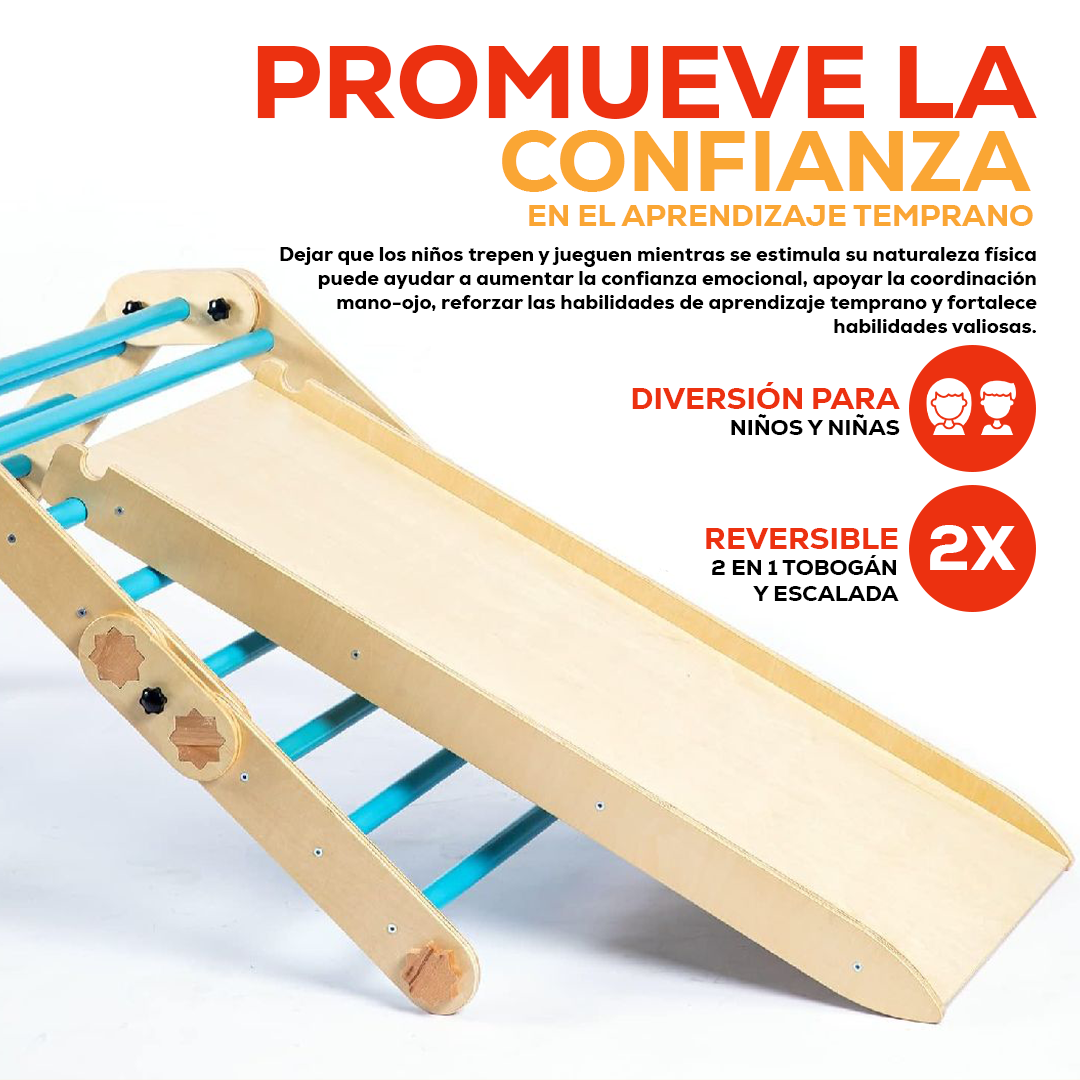 Juego de Escalada de Madera Americano para niños con 12 modos de escalador