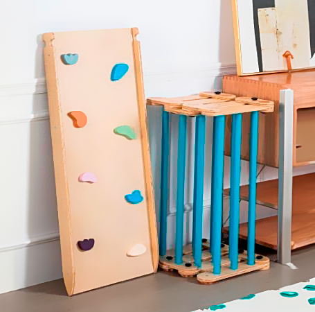Juego de Escalada de Madera Americano para niños con 12 modos de escalador