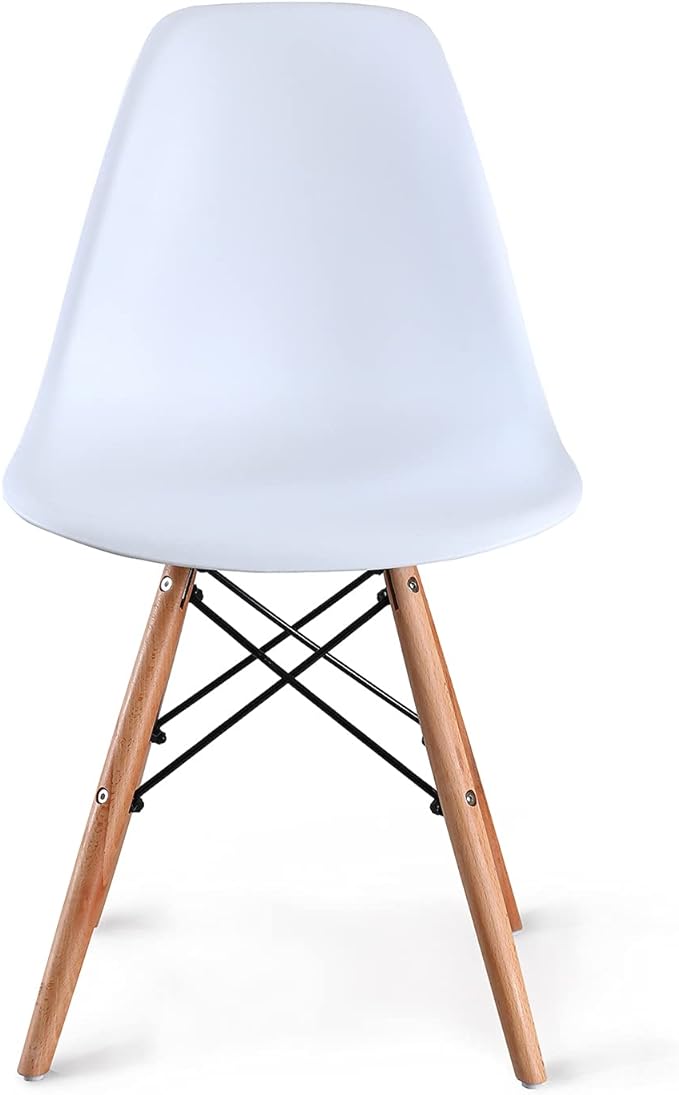 Juego de 4 sillas nórdicas Americanas marca Amazon Basics en color Blanco