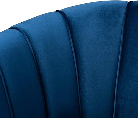 Silla Americana marca Baxton Studio en color Azul