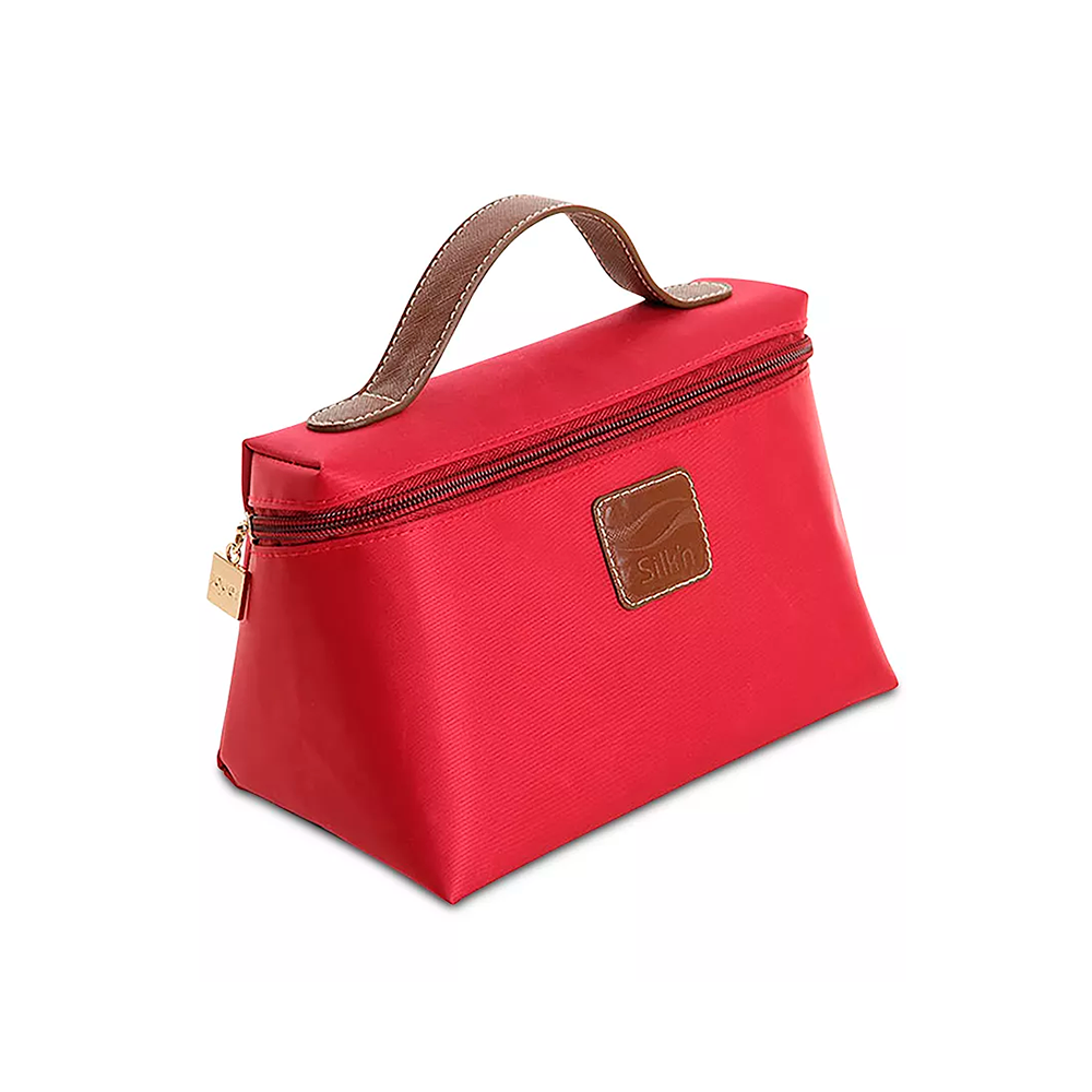 Neceser de viaje mediano Americano marca Silk'n en rojo