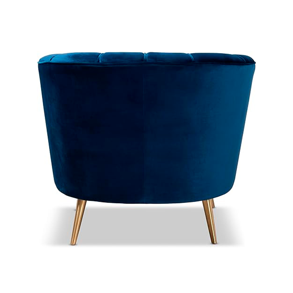 Silla Americana marca Baxton Studio en color Azul