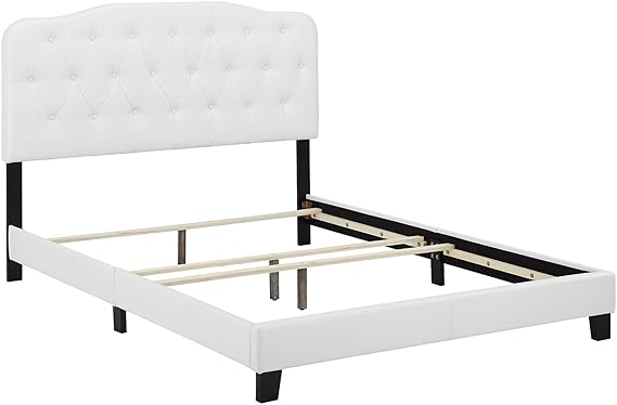 Estructura de cama con cabecera marca Modway tamaño Queen en blanco