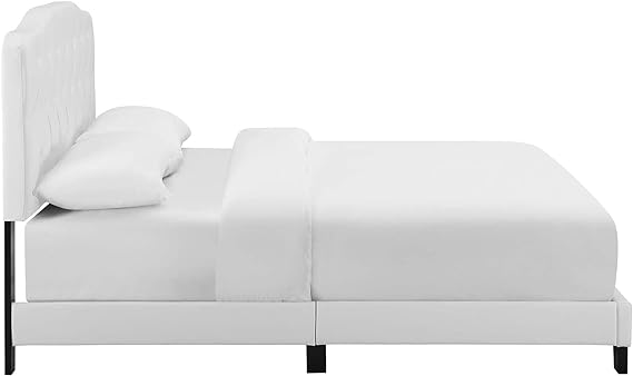 Estructura de cama con cabecera marca Modway tamaño Queen en blanco