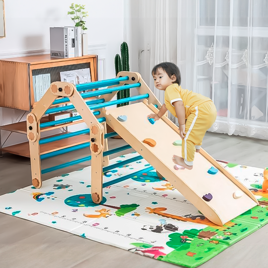 Juego de Escalada de Madera Americano para niños con 12 modos de escalador