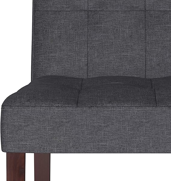 Juego de 2 sillas de comedor Simplihome contemporáneas en gris