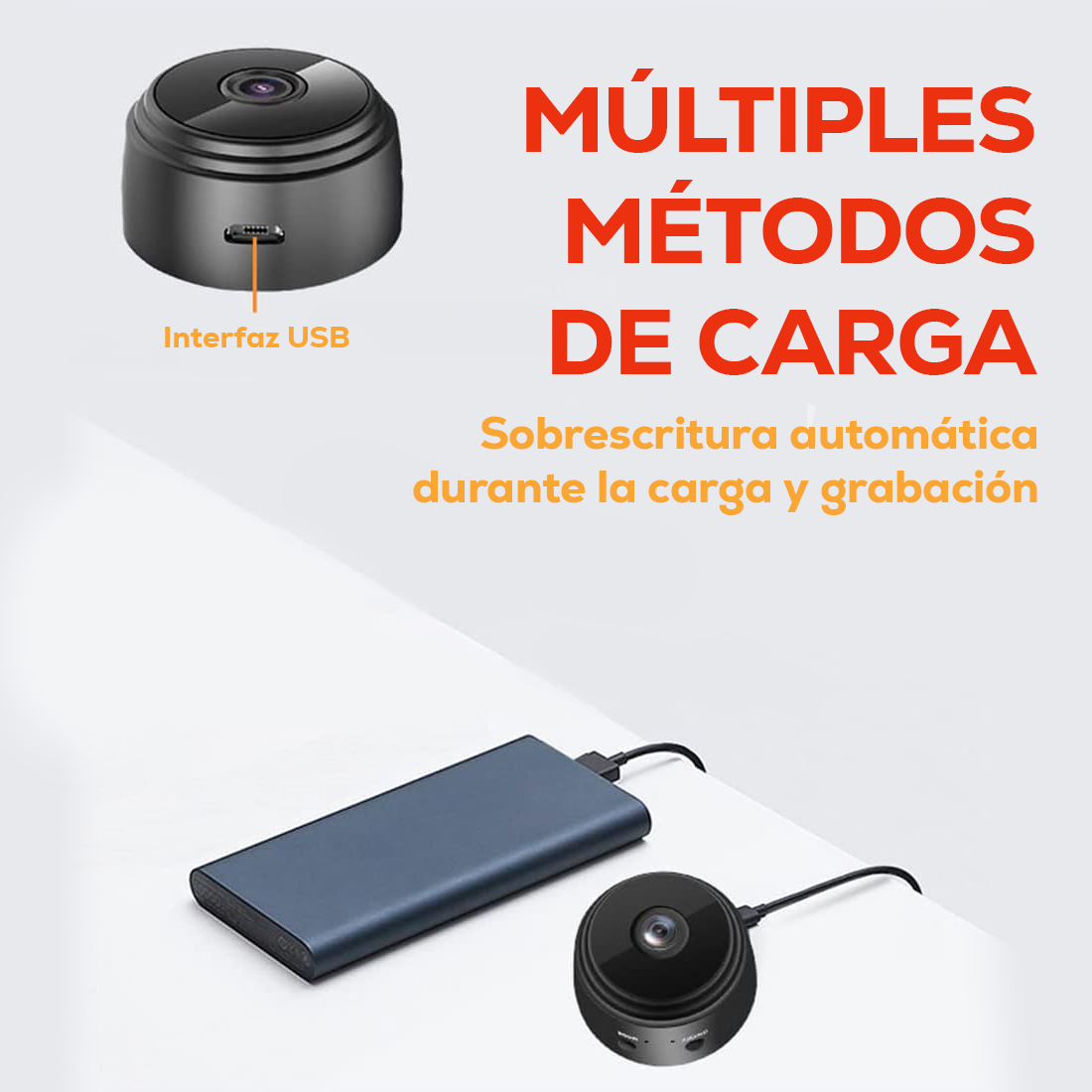 Mini Cámara WiFi 1080p HD Americana en Negro