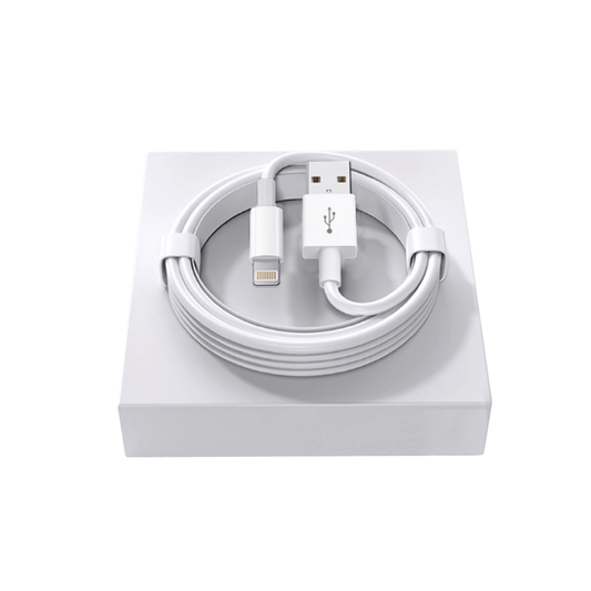 Cargador Cable USB Lightning compatible con iPhone en blanco